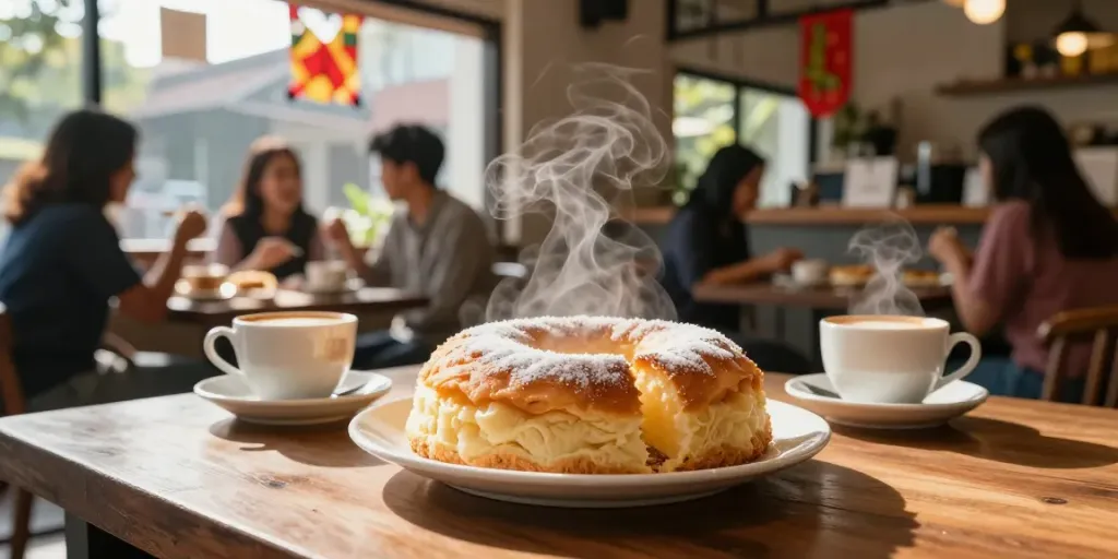 Enjoy bolu bakar in a warm café atmosphere with rokok88 link pastries and coffee.